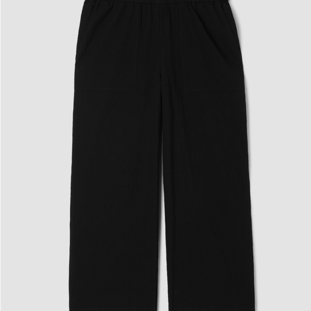 Eileen Fisher women’s Organic Cotton Pucker Straight Pant